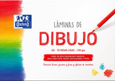 SOBRE 10 LAMINAS DIBUJO A4 LISO 130G | 1 UNIDADES | (OXFORD)